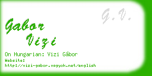 gabor vizi business card
